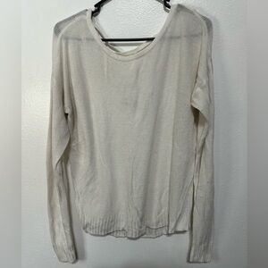 SO - Thin, White Sweater - Size L